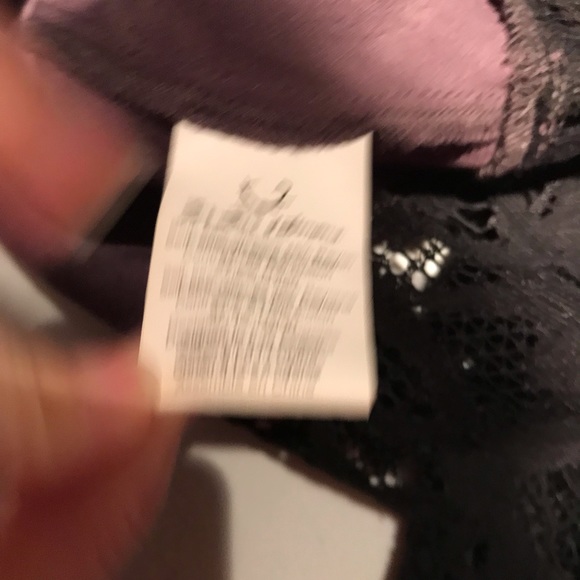 For Love & Lemons Cecilia Crop Top Cold Shoulder Purple/Black Lace Size XS - Picture 13 of 13